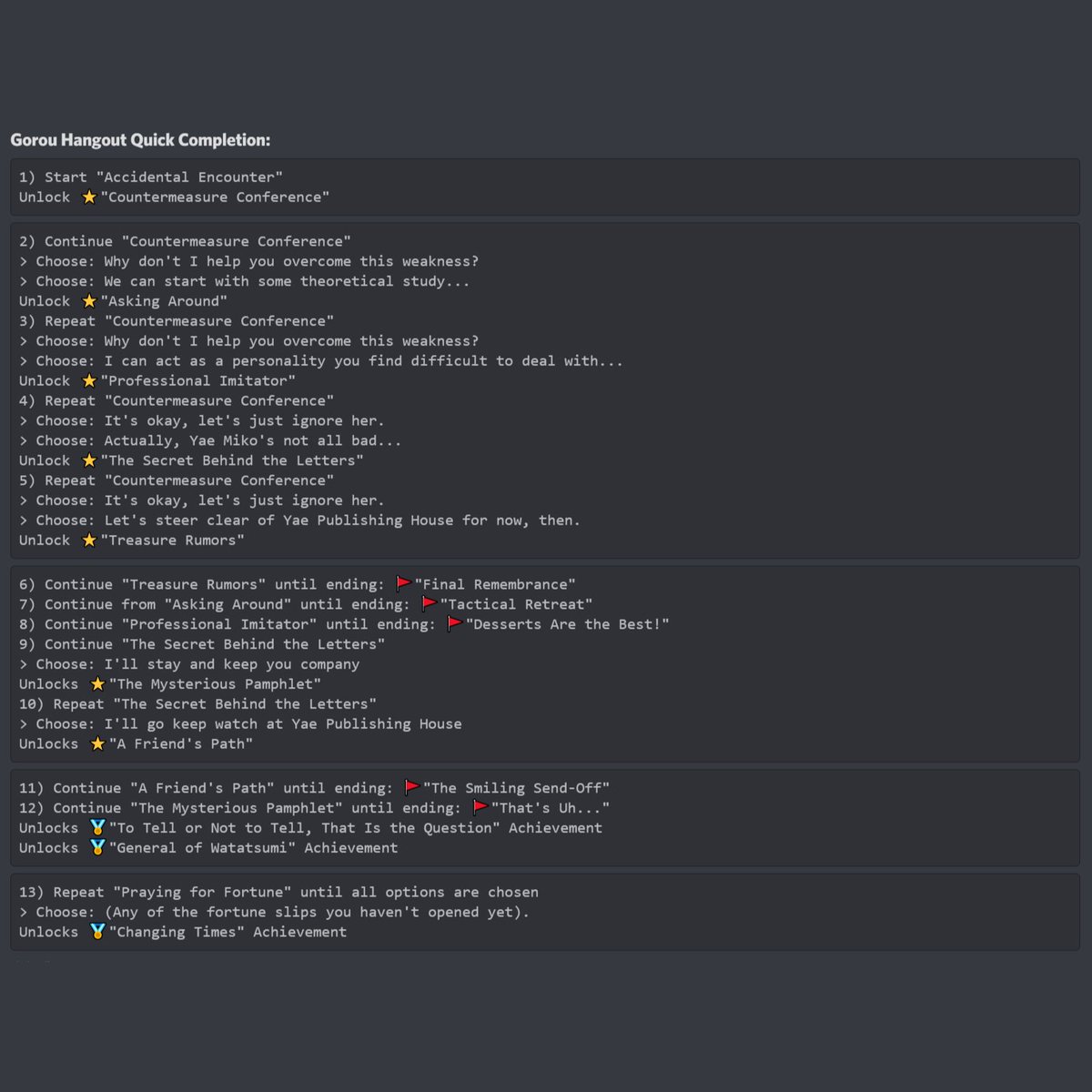 cavybara's tweet photo. Strapped for time? Want to quickly clear the hangouts for the Primogems and achievements?
We gotchu!

Check out picture 2 and 3 for step by step guide to quickly clear the hangout!

May contain spoilers!

#GenshinImpact #gorou #Beidou https://t.co/rlUpihzKtJ