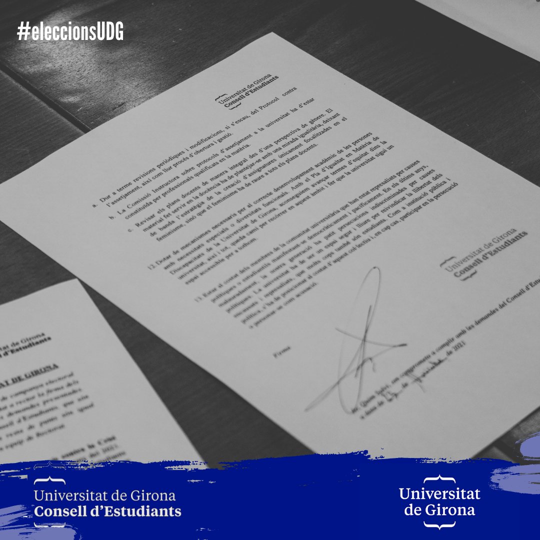 Estudiantat!
El dia d'ahir vam estar amb el candidat a rector Quim Salvi en un esdeveniment de preguntes i respostes.
Es van tractar temes d'actualitat com el requisit del B2, la mobilitat de l'estudiantat i la situació del català.

No t'oblidis de votar el pròxim 26 de Novembre!