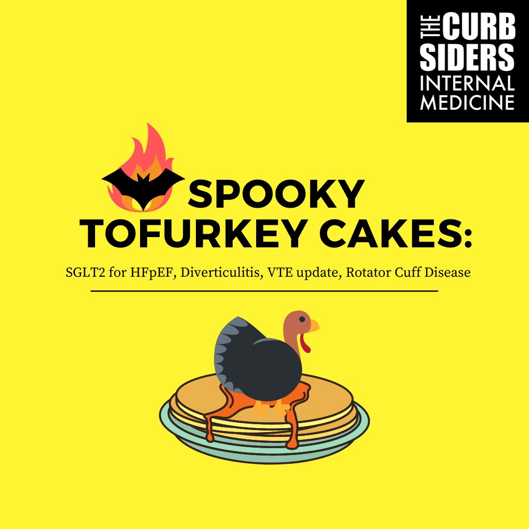 Fill up your plate with some spooky tofurkey cakes! Drs. Rahul Ganatra (<a href="/rbganatra/">Rahul Ganatra</a>) &amp; Nora Taranto (<a href="/norataranto/">norataranto</a>) help catch us up recent practice-changing articles &amp; guidelines! mailchi.mp/87ee8b650aa1/s… #MedEd #FOAMed