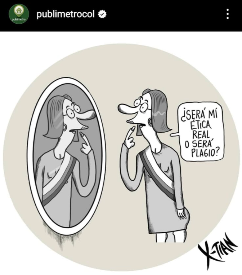 PinoCalad's tweet photo. Cuando @UnCaricaturista y @Matador000 se jenniferiaron para que en @PublimetroCol y @ELTIEMPO entremos en el multiverso de la ética de la Representante 👏👏👏👏👏 https://t.co/Z6c3GEjWcF