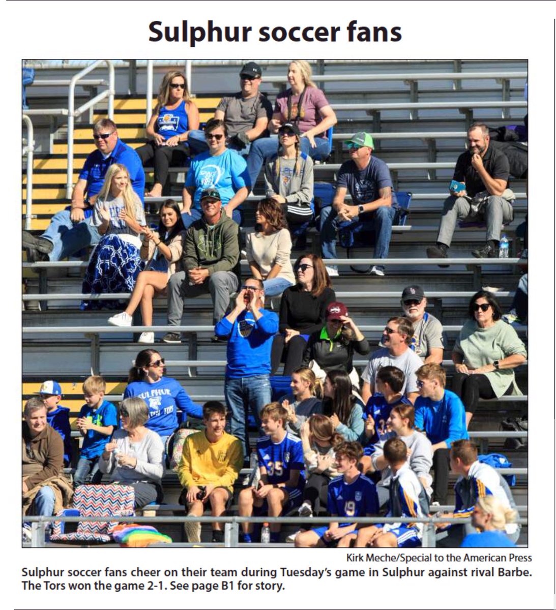 SulphurTor's tweet photo. Tβ½οΈR NATION you made the front page of American Press!!
Get the full story of Sulphurβs defeat of the Barbe Bucs (2-0) in todayβs American Press.
ππΌπβ½οΈπππΌ #BeatBarbeAgain #SulphurSoccer #TorPride #TorPowerππΌ
Photos courtesy: Rodrick Anderson https://t.co/Rsz2r3B2tg
