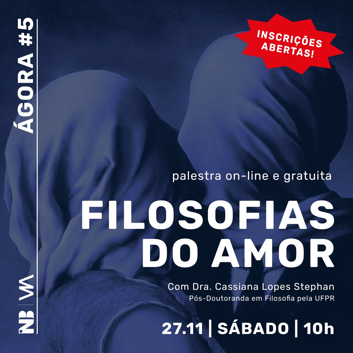 INB_instituto's tweet photo. Para fechar o ano bem, nada melhor que um encontro para conversamos sobre as filosofias do amor. 
Nossa convidada Cassiana Lopes Stephan, pós-graduanda em Filosofia pela Universidade UFPR será nossa guia por esse assunto que acontecerá sábado, dia 27 de novembro, às 10h da manhã. https://t.co/6OK6Qgdf4S
