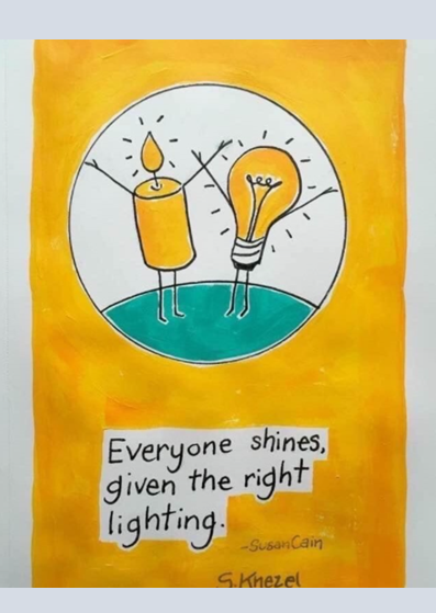 HelenBevan's tweet photo. "Everyone shines given the right lighting". That's our job as leaders. Thank you @sherrillknezel https://t.co/2ImTtTHiKo