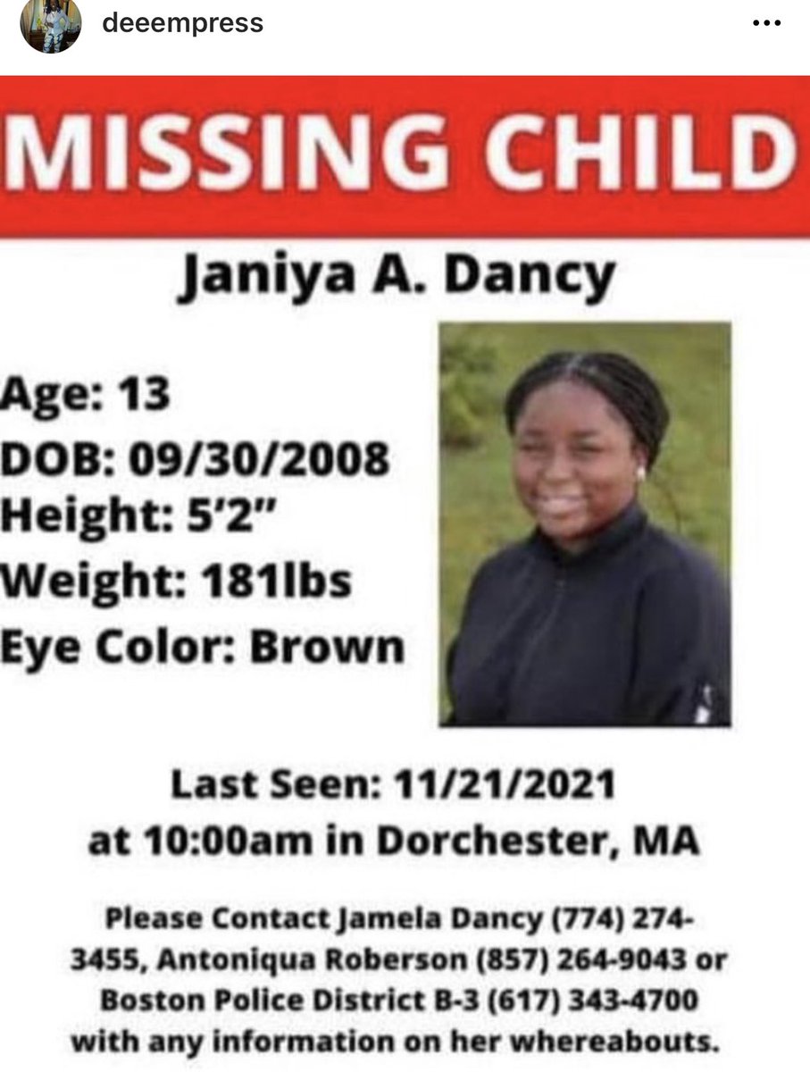 Stay alert for #missingchild in #Boston