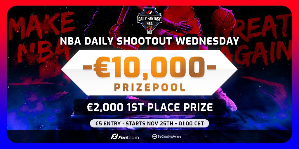 FanTeamOfficial's tweet photo. 🏀 TWITTER COMPETITION 🏀

Win a 𝗙𝗥𝗘𝗘 𝗘𝗡𝗧𝗥𝗬 to tonight’s €10,000 #NBA 𝗗𝗔𝗜𝗟𝗬 𝗦𝗛𝗢𝗢𝗧𝗢𝗨𝗧 contest.

🎟 We have 🔟 tickets to give away!

𝗧𝗢 𝗘𝗡𝗧𝗘𝗥

1️⃣ RT &amp; LIKE this tweet
2️⃣ REPLY with your #FanTeam username 

€𝟭𝟬𝗞 𝗚𝗔𝗠𝗘 👉 https://t.co/pELZAqjacg https://t.co/ReGu2UjOmV