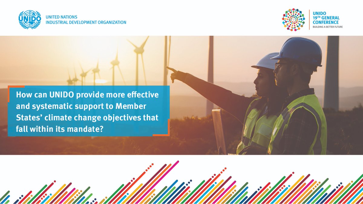 UNIDO's tweet photo. #UNIDO19GC #UNIDOenvironment🌱
Our event, happening next week, will gather prominent speakers to discuss the #climatechange landscape & assess #UNIDO’s role in meeting the goals of the #ParisAgreement: https://t.co/9nfgy0VvRW
Working together towards a low-carbon development💚 https://t.co/YJhNcAh5WM