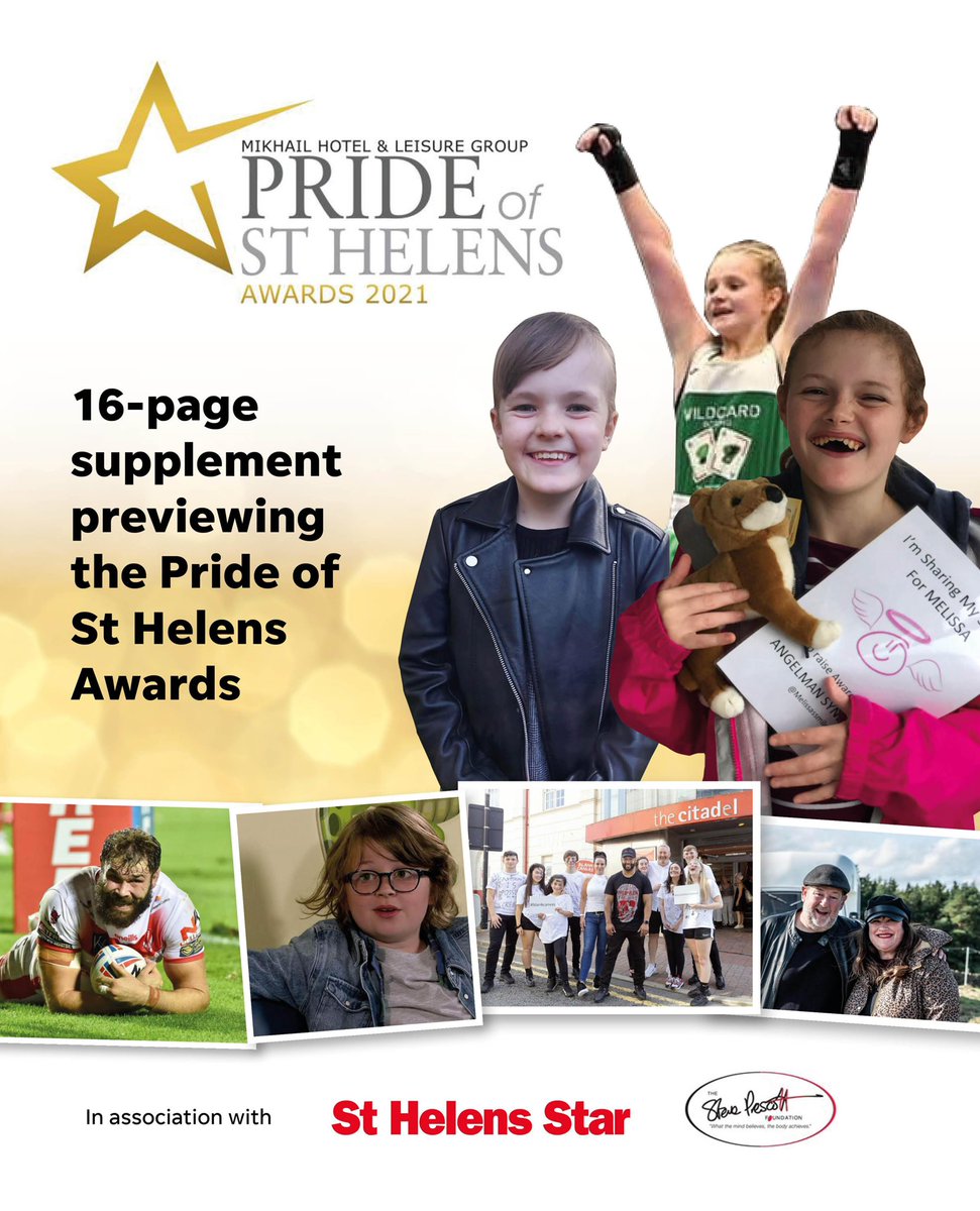 prideofsthelens's tweet photo. In this weeks @sthelensstar there is a sensational 16 page pull out that will tell you about all our inspirational @MikhailGroup @prideofsthelens nominees! Thanks once again to everyone who nominated & special gratitude to our phenomenal sponsors 👏👏👏 #timetobeproud #StHelens https://t.co/gDj9LiEZPS