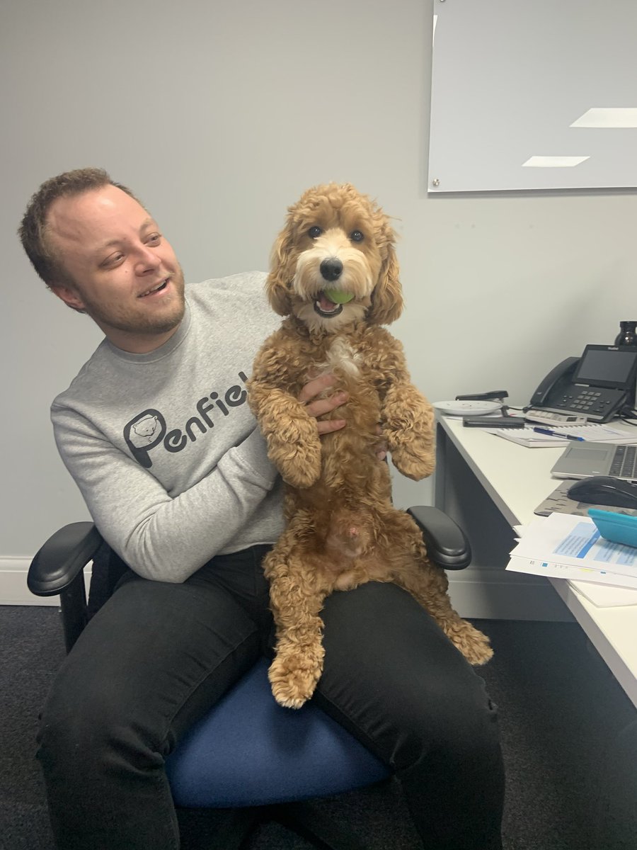 This is ⁦<a href="/BW_OliB/">Oli B</a>⁩ (who says he doesn’t like dogs) with BoJo, that’s right named after the ⁦<a href="/BorisJohnson/">Boris Johnson</a>⁩!