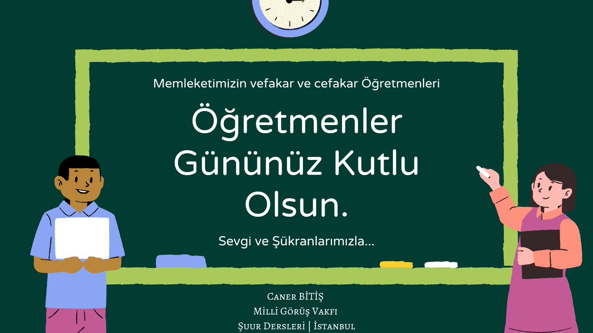 Güzel memleketimizin dört bir tarafında fedakăr ve cefakărca çalışan, evlatlarımızın yetişmesinde ve eğitilmesinde büyük emek sahibi Kıymetli Öğretmenlerimizin öğretmenler günü tebrik ediyor, sağlık, afiyet ve esenlikler diliyoruz...
#ÖğretmenlerGününüzKutluOlsun...