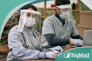 SigmaHealthTech's tweet photo. Even #frontlineworkers need secure virtual healthcare options. 

Trusted solutions like #SigMail can enhance healthcare comms b/w field staff, in-clinic docs &amp; hospital staff. 

In a matter of secs, SigMail can improve #patientcare &amp; reduce burnout. Visit https://t.co/RRgJrVlqVd https://t.co/4o8Gu2uh6b