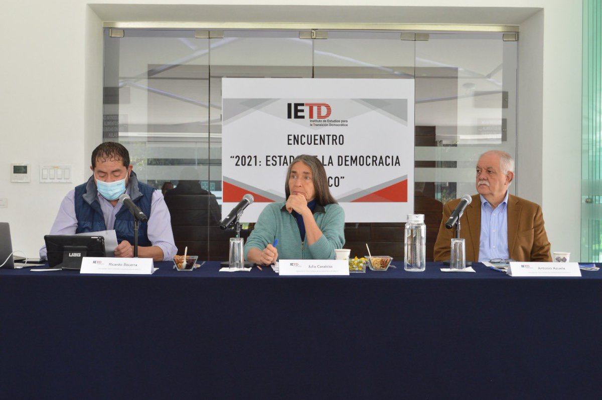 IETD_MX's tweet photo. Iniciamos el segundo y último día del Encuentro "2021: el estado de la democracia en México" con la Doctora Julia Carabias y @Urzuela hablando de Ecología, cambio climático: el negacionismo gubernamental. 

Sigue su ponencia vía: https://t.co/jXTZ4kDRc9 https://t.co/4ZB069aB4m