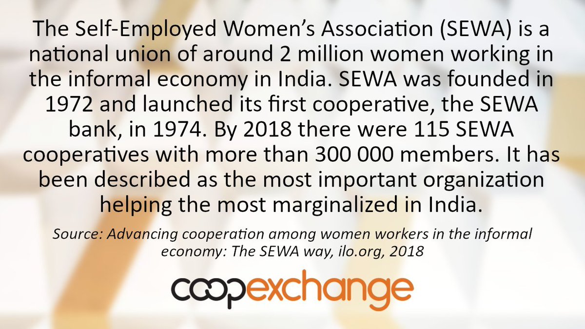 Coop Exchange (@coop_exchange) on Twitter photo #coop fact of the day!
Make sure to check out <a href="/SEWAFed/">SEWA Cooperative Federation</a>, they are doing fantastic work. #coop fact of the day!
Make sure to check out <a href="/SEWAFed/">SEWA Cooperative Federation</a>, they are doing fantastic work.