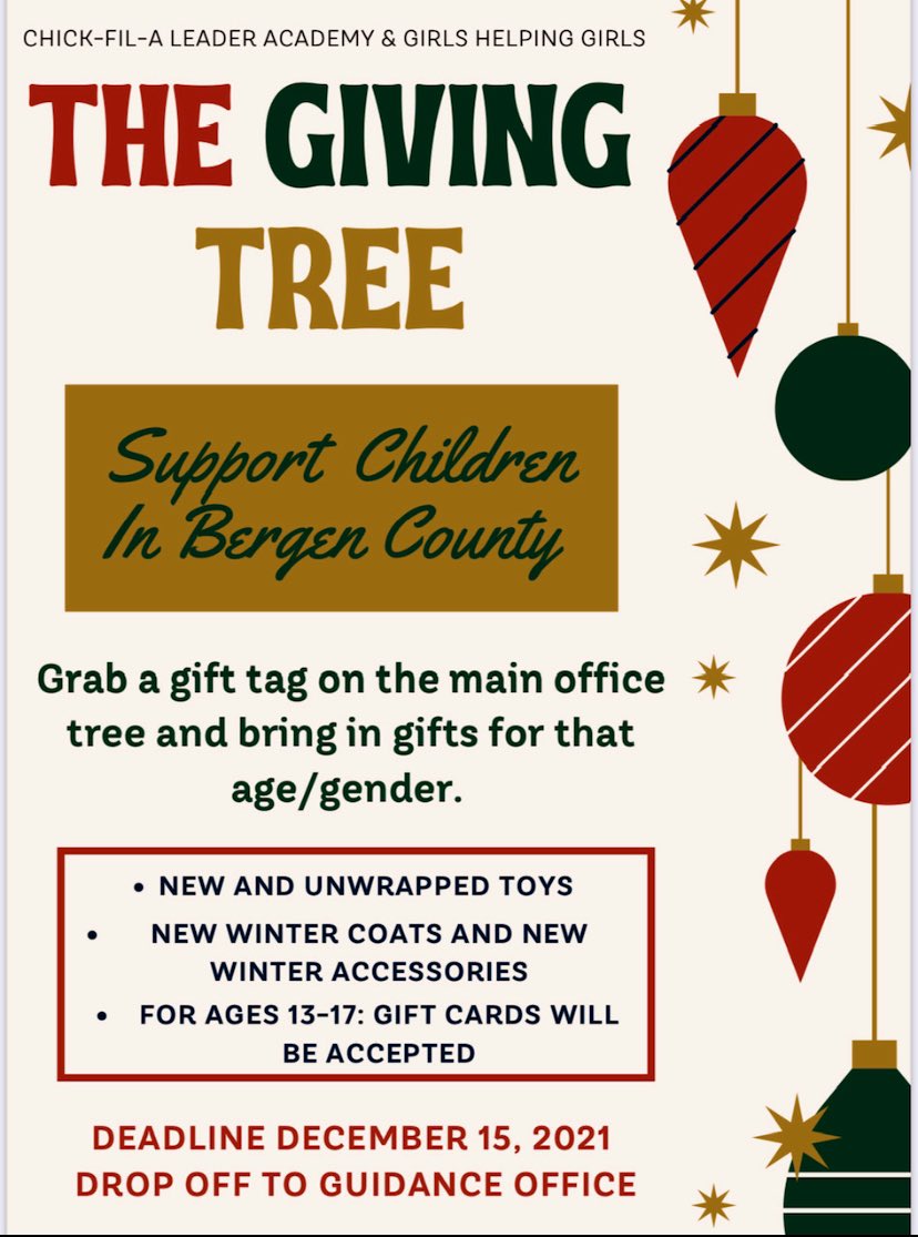 THE GIVING TREE is back! 🎄  
please make sure to grab a gift tag on the main office tree and bring in gifts for that age/gender. 

“As we work to create light for others, we naturally light our own way.” ~ Mary Anne Radmacher  

#ImpactThroughAction