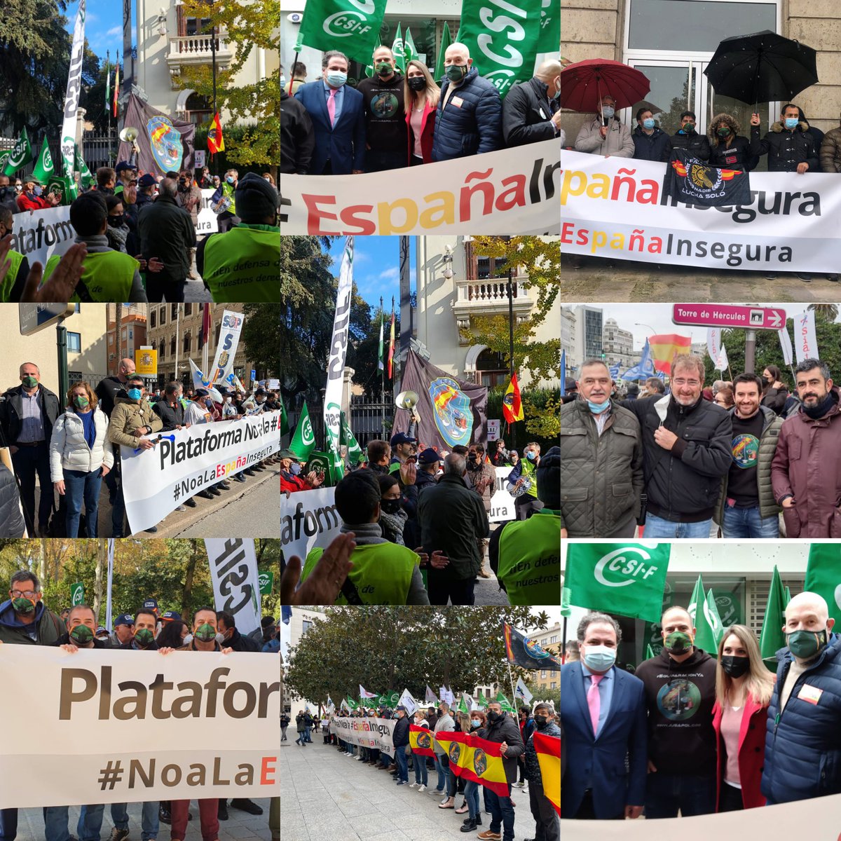jucilnacional's tweet photo. Hoy cumplimos, no sólo con los miles de compañeros a los que representamos, porque las graves consecuencias de la reforma de Ley de Seguridad Ciudadana afectará a todos, ciudadanos y #FCSE.

La próxima cita el #27NMadrid.

Decimos👇 #NoALaInseguridadCiudadana

🤜OS ESPERAMOS🤛 https://t.co/8YL2BeMjQM