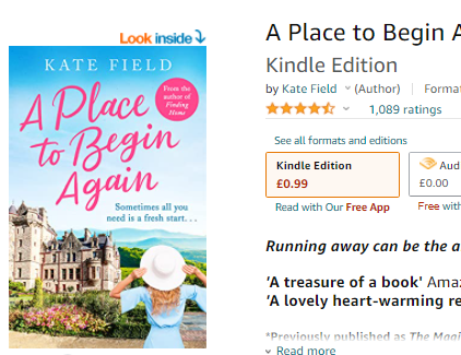 wittywhitlum's tweet photo. Congratulations, @katehaswords! #APlaceToBeginAgain has over 1,000 reviews! 🤩
⭐️⭐️⭐️⭐️⭐️ 
If you haven't discovered Kate's beautiful novel yet, you can download your copy today for just *99p*!
https://t.co/NOskjOl0TI https://t.co/uwI4xyPmdL