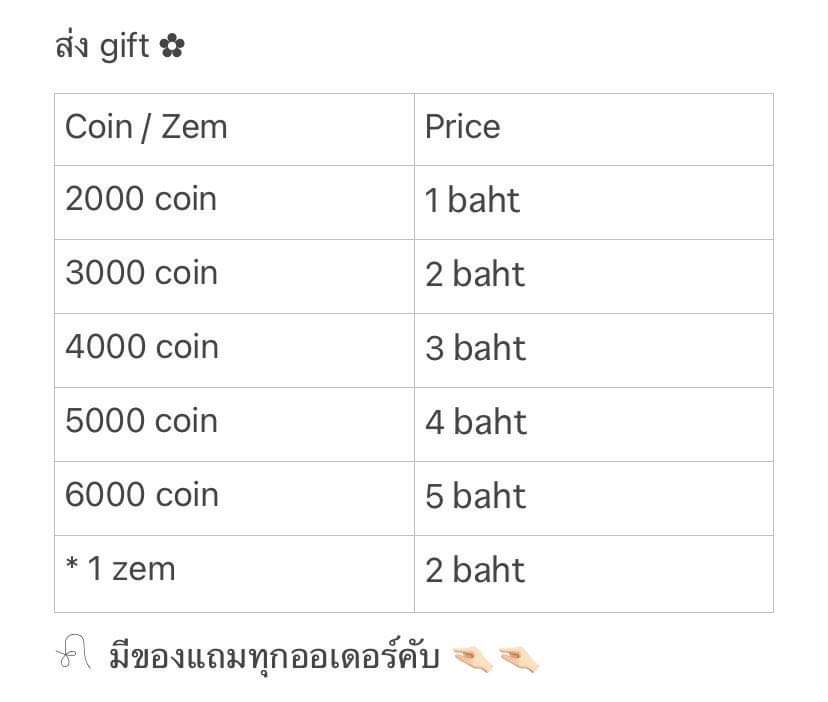 𓂋 รับส่งของขวัญใน zepeto นะคับ

✿ 2,000 coin / 1 baht
✿ 1 zem / 2 baht

𓎭 ใช้แค่ ID  
𓎭 มีของแถมทุกออเดอร์ค้าบ 
𓎭 สนใจ DM ได้เบย 🏊🏻💡
#zepetoth #เติมzepeto 
#เติมเกมzepeto #zepeto #รับส่งของขวัญzepeto #รับส่งของขวัญในzepeto #รับส่งกิ๊ฟzepeto #ส่งกิ๊ฟzepeto
