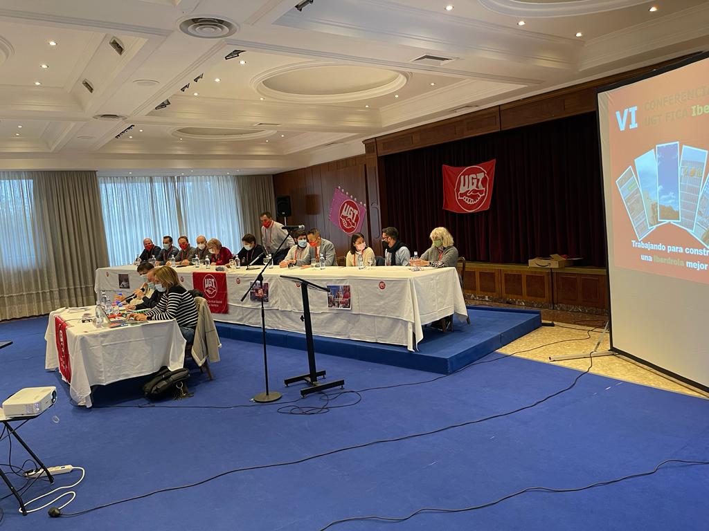 UGTIberdrola's tweet photo. Acabamos nuestra #VIConferenciaSindical en la que hemos elegido #Ejecutiva y aprobado el #ProyectoSindical para los próximos 4 años. Comprometidos a partir de la negociación colectiva de mejorar las condiciones laborales, sociales y económicas de los trabajadores/as de Iberdrola. https://t.co/qQcCgFVcK7