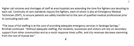 Saratoga Springs Firefighters tweet media