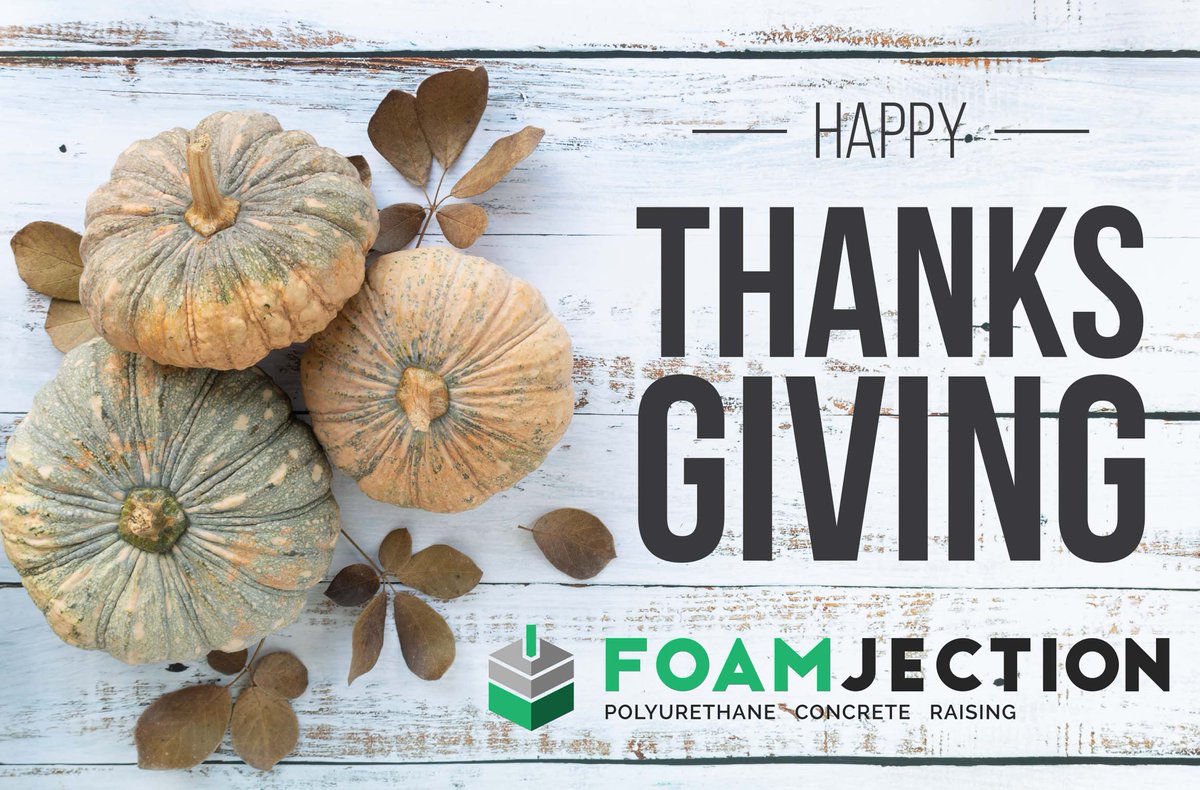 FoamJection's tweet photo. Happy Thanksgiving!! 🦃 Our staff wishes you and your family a safe and happy Thanksgiving holiday. https://t.co/H5ooYGdm6F
