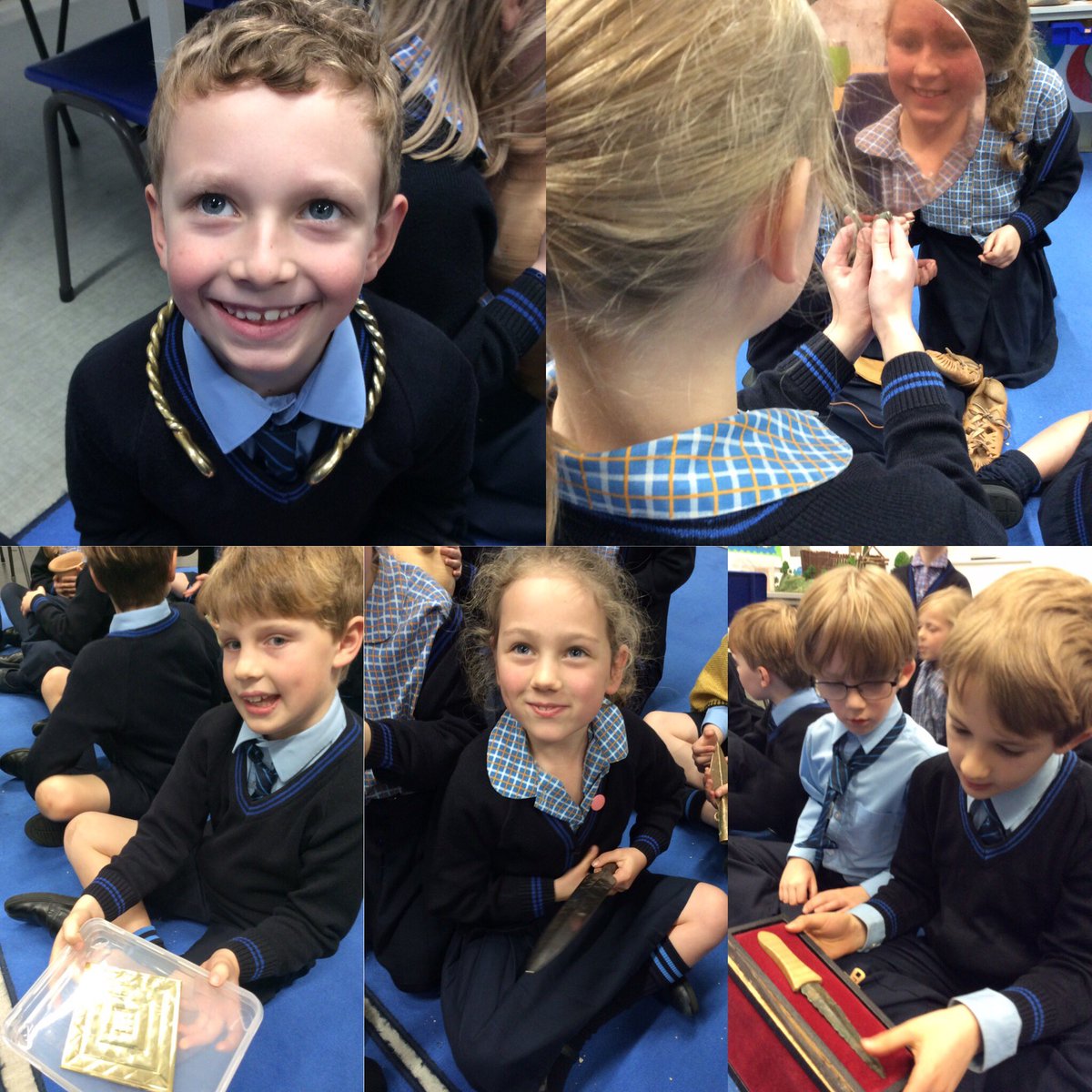 StMargs_Year3's tweet photo. Our budding historians were fully immersed in their @WiltshireMuseum Bronze Age to Iron Age workshop. Great enthusiasm from all when exploring the amazing range of artefacts @StMargaretsPrep! #FutureArchaeologists #BronzeAge #IronAge https://t.co/MBbUIRzbf4