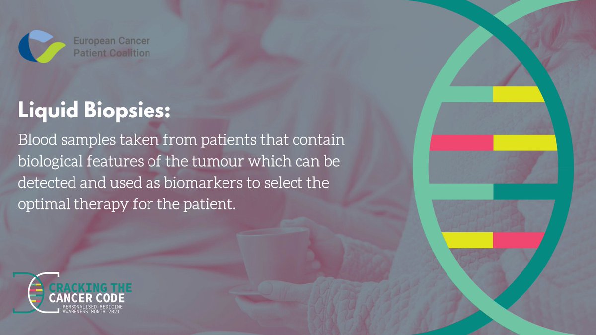 united4cancer's tweet photo. 🤔Do you know what ‘liquid biopsies’ are?

❗Go and check our new toolkit on the occasion of Personalised Medicine Awareness Month! 

👉It provides a comprehensive overview of the topic.
https://t.co/kmUn0XoLLl #PMAM21 #CrackingTheCancerCode https://t.co/u8gO9t7stL