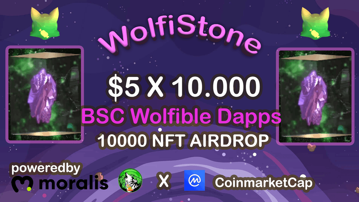 RoboWolf8's tweet photo. Wolfible Dapps has over 3,500 daily active users. Participate in the $50,000 worth of Wolfistone NFT airdrop.
Follow @robowolf8 @fianby @MoralisWeb3 
 
Like, RT, tag 3 friends #WSPP #BSC #Wolfible
Join TG https://t.co/tcHuKHRjuB
More : https://t.co/16O6jquZYa https://t.co/1mv1PvM5S3