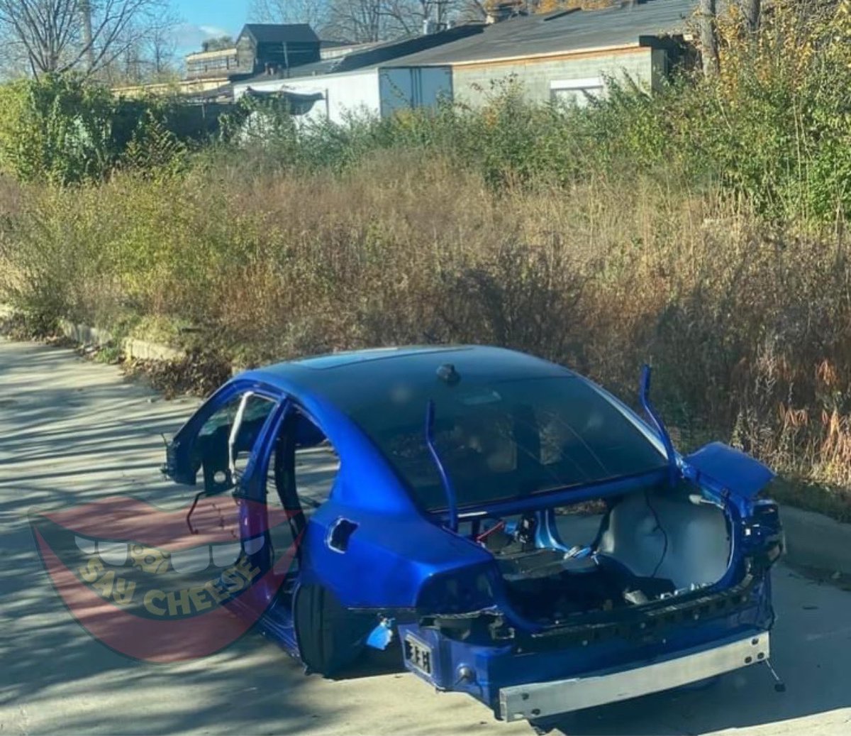 Dodge Charger found gutted out in Detroit. Literally nothing left.