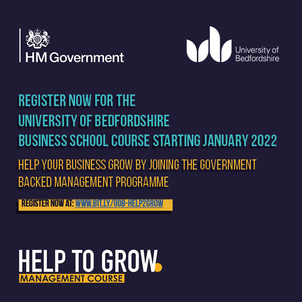 BedsBiz's tweet photo. The #HelpToGrow Management programme provides 1-1 mentorship and world-class training for leaders of small and medium-sized businesses across the UK.⠀
⠀
Click here to find out more https://t.co/kRHKEC6uId
#helptogrow #universityofbedfordshire #uniofbeds #bedfordshire #UBBS https://t.co/XljAeiGWhc