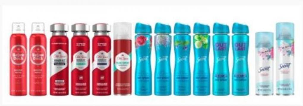 FDArecalls's tweet photo. P&amp;G Issues Voluntary Recall of Specific Old Spice and Secret Aerosol Spray Antiperspirants and Old Spice Below Deck Aerosol Spray Products Due to Detection of Benzene https://t.co/qGtJQn2zQx https://t.co/ha1ODpS6vn