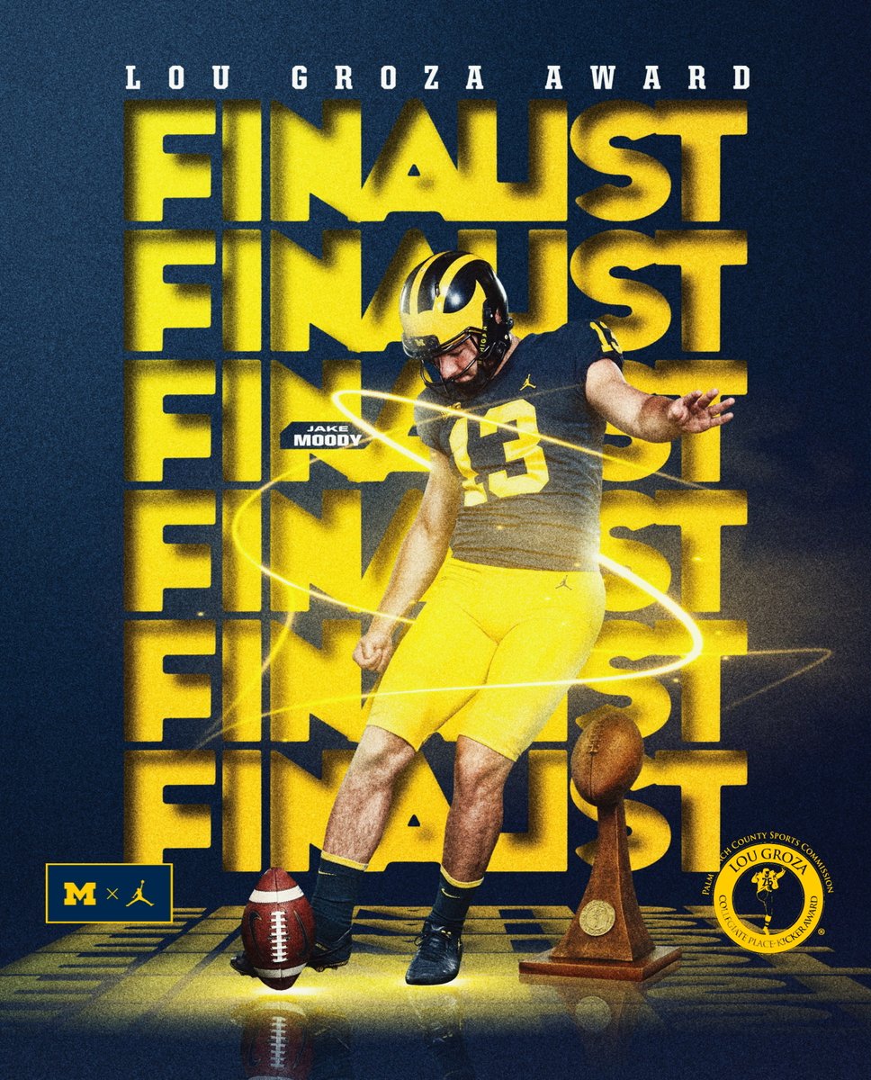 UMichFootball's tweet photo. Show our boy Moody some love. 🤑

Vote for @jmoods13 for the Lou Groza Award. 

🗳 https://t.co/PrtxHuRelw

#GoBlue https://t.co/8WHHM8X8XW