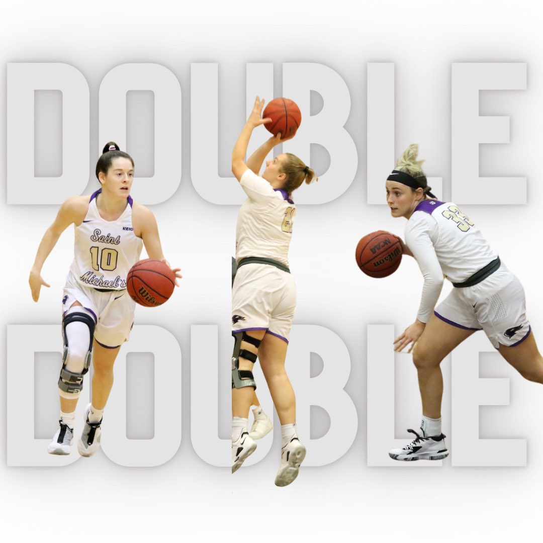 Count ‘em with us—not 1… not 2… but 3️⃣‼️ double-doubles in last night’s big win !