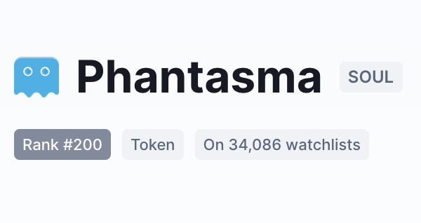 CryptoFemmes's tweet photo. $SOUL in Top 200 by Market Cap on #CoinMarketCap

Research:
https://t.co/Yfc8K3N9jd
@PhantasmaChain
#Phantasma

Get $SOUL on:
#Kucoin #PancakeSwap #Uniswap #Gateio https://t.co/Dw04QmQ9Iu