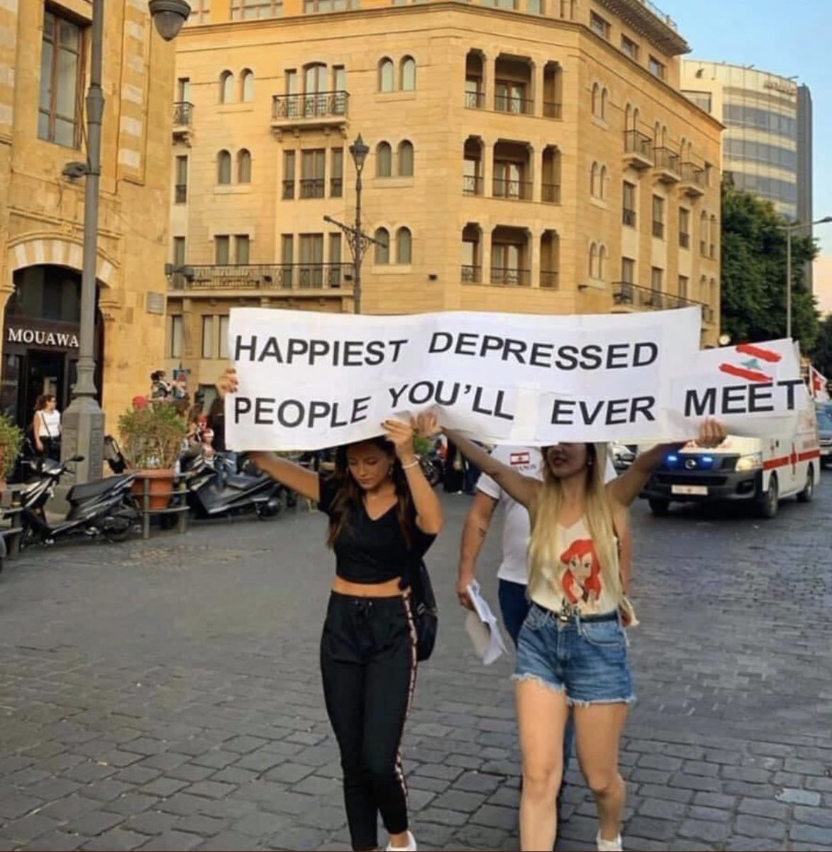 Happiest depressed people you’ll ever meet 
#lebanon 
#beirut 💔