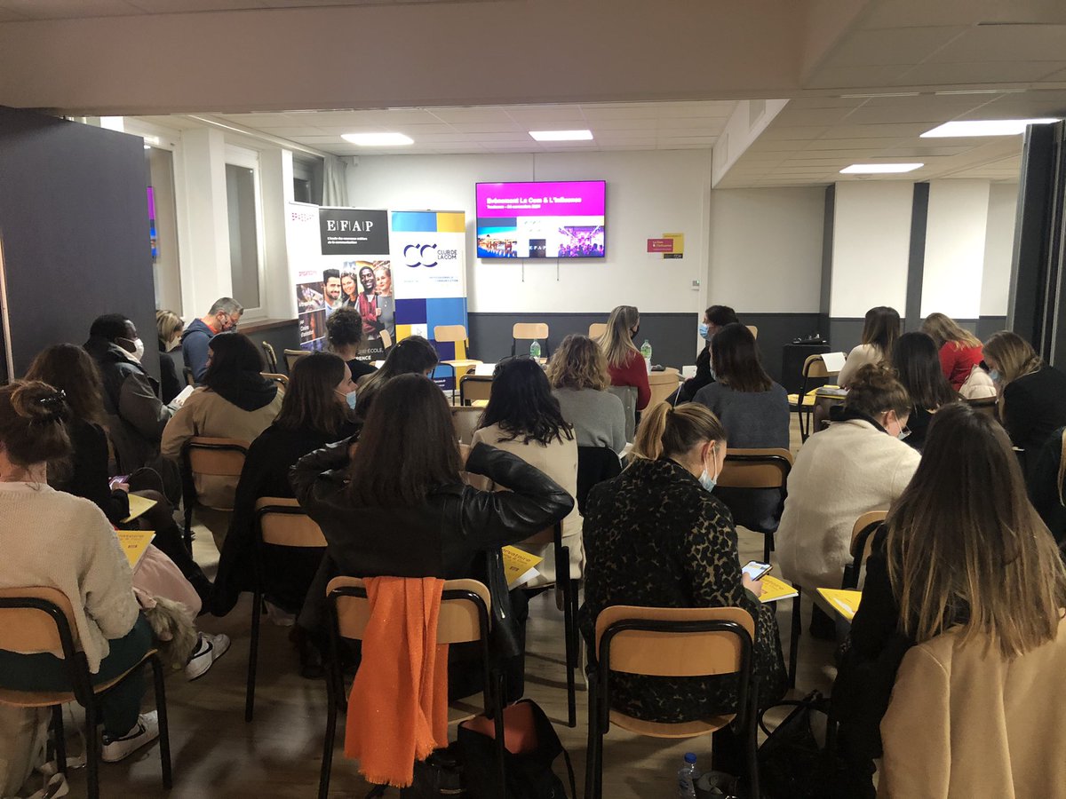 FredCherouvrier's tweet photo. Lancement de la soirée « La Com et l’Influence » à @EFAP_ de Toulouse.
Un programme organisé par le @clubdelacom_ pour découvrir ce monde merveilleux mais si nébuleux qu’est l’influence.
#ComInfluence https://t.co/92DGcdCSgH