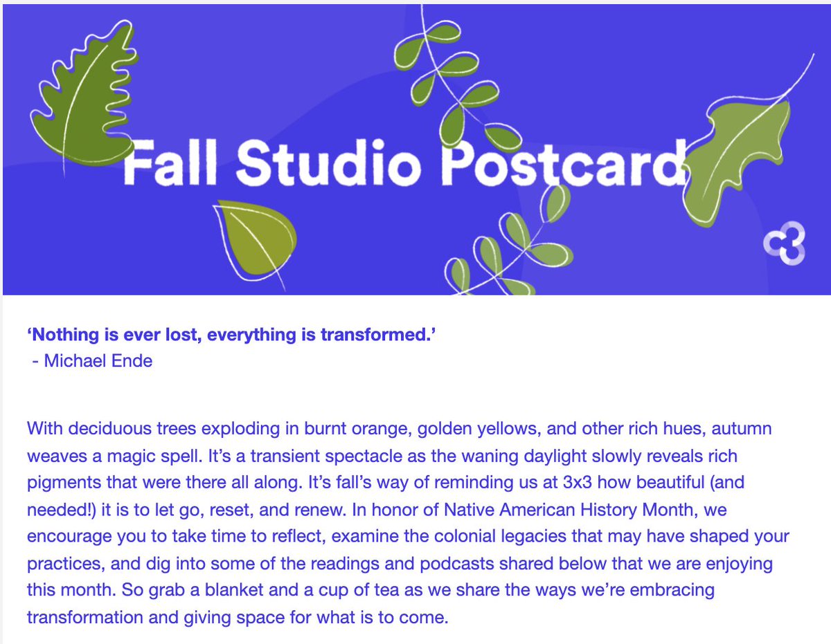 Here's towards a regenerative fall 🍂 
bit.ly/3x3fall