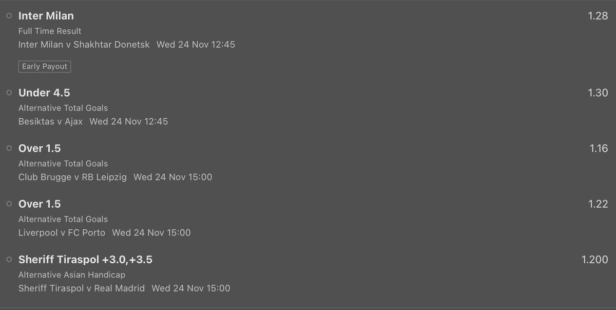cholopicks_pa's tweet photo. Un gol ayer al 90+8 nos quitó la posibilidad de nuestro win. Hoy cerramos este match day 5 de #Champions con los siguientes picks!🔥⚽️ #CholoPicks #FreePicks #FreeParley https://t.co/2qhO7ltCA6