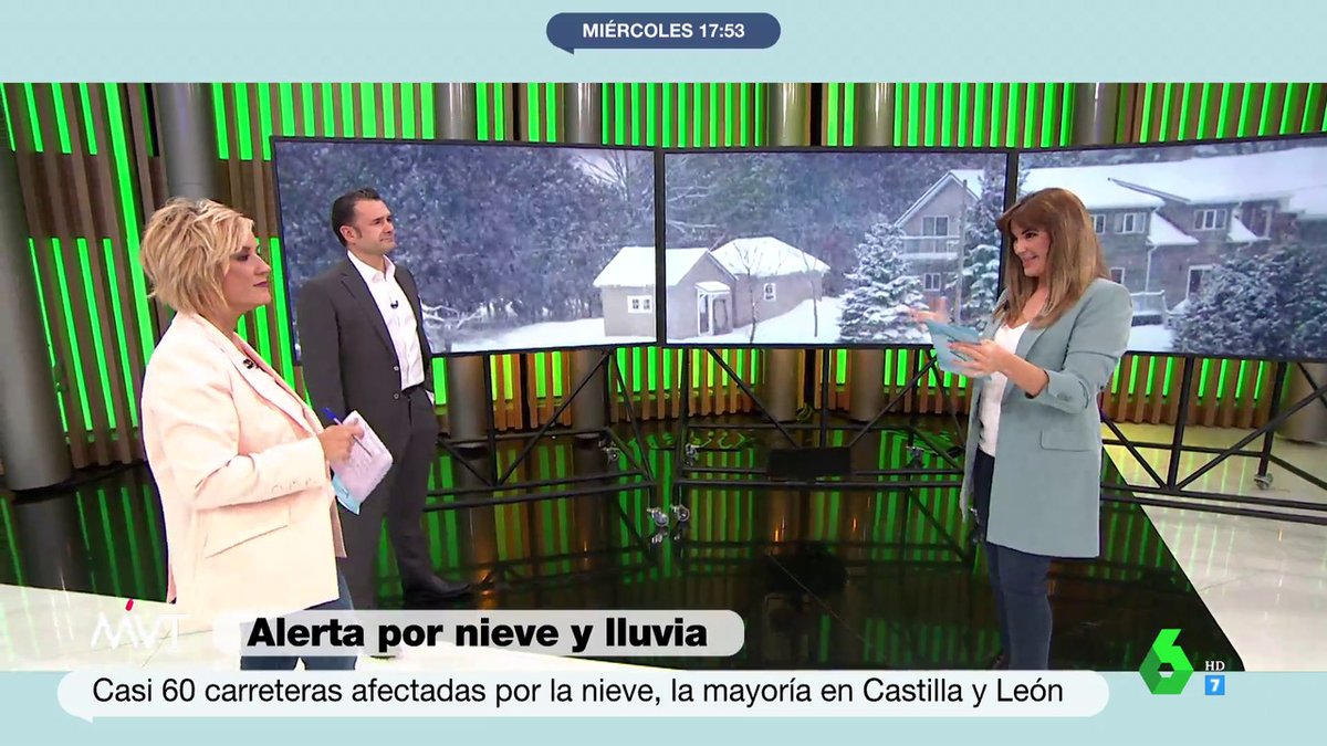 MVTARDE's tweet photo. 🔴 @JoannaIvars nos trae ya la actualidad meteorológica, que viene marcada por el frío y las primeras grandes nevadas de la temporada. ▶ #MVTMeteo https://t.co/vgLWzEJTT6 https://t.co/N1a7yHfehH