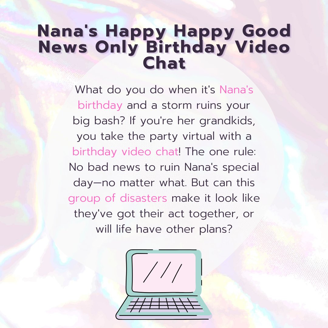 youthplays's tweet image. 🎂NEW RELEASE ALERT🎂 Nana's Happy Happy Good News Only Birthday Video Chat is a new comedy by Hillary DePiano!

Check out an excerpt of this play here: youthplays.com/play/nanas-hap…  

#newworkwednesday #NanasHappyHappyGoodNewsOnlyBirthdayVideoChat #virtualplay #YouthPLAYS