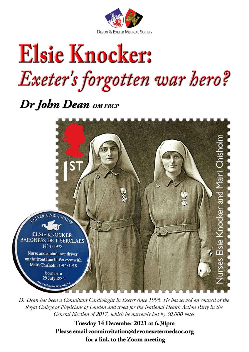 RealJohnDean's tweet photo. I will be speaking about this amazing nurse on Tues 14th December. You are welcome to join me on Zoom...it's free, just email for the link https://t.co/JLTqvRJyrD