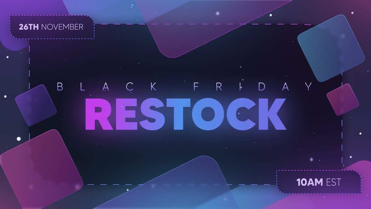 RE_AIO's tweet photo. Next restock will be released on Black Friday.

📆26th November 
⏰10AM EST

Retweet &amp; Like this tweet to win a renewal copy before the restock! 🤖

See you! https://t.co/bIWgP42V1g
