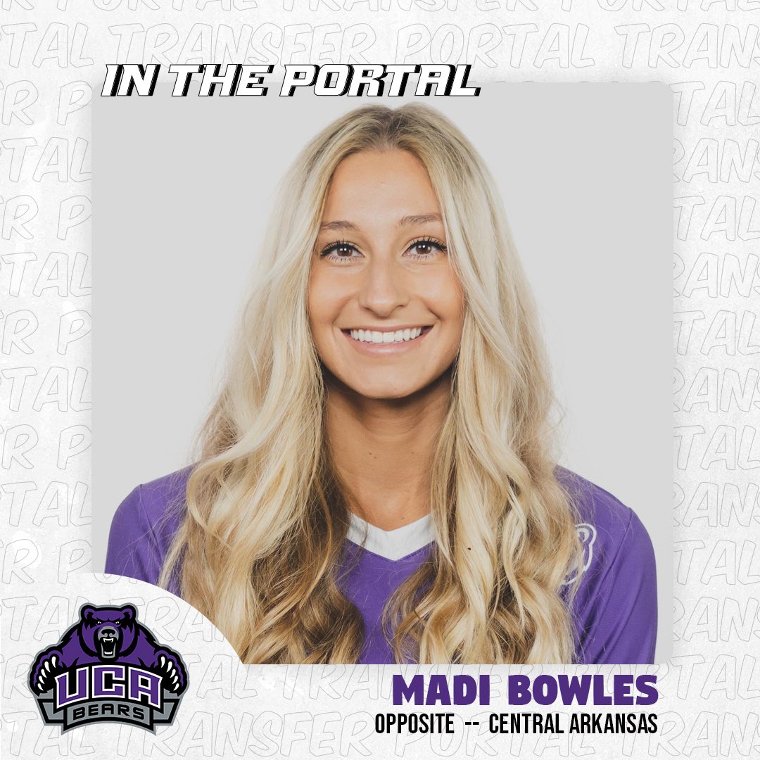 𝗜𝗻 𝗧𝗵𝗲 𝗣𝗼𝗿𝘁𝗮𝗹

✏️: Madi Bowles
🏐: Opposite
📍: Central Arkansas

#CollegeVBTransfers | #NCAAWVB