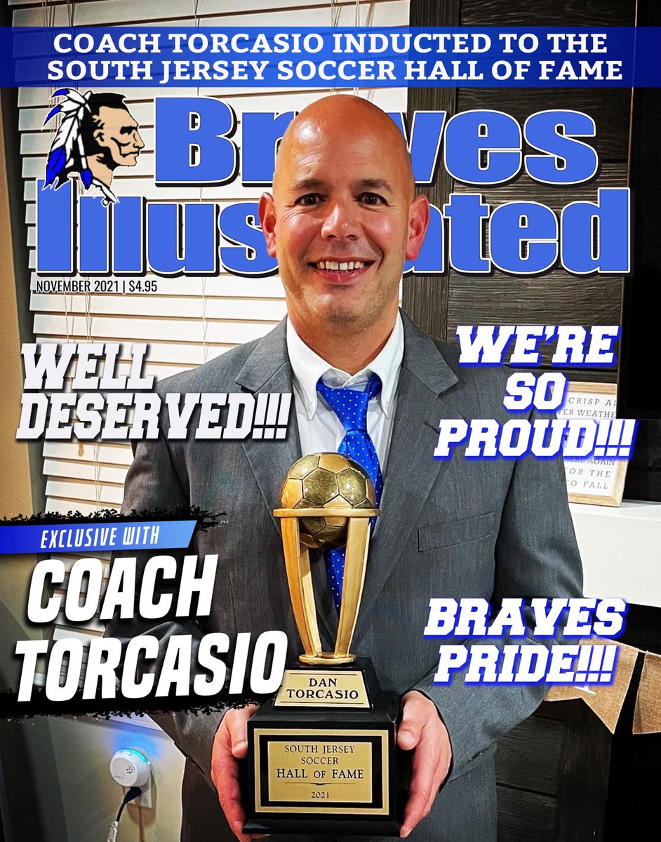 WilliamstownHS's tweet photo. Congratulations to Coach Dan Torcasio! This honor is SO deserving! ⚽️💙 @bravesgsoccer https://t.co/c1bgJNy5Zm