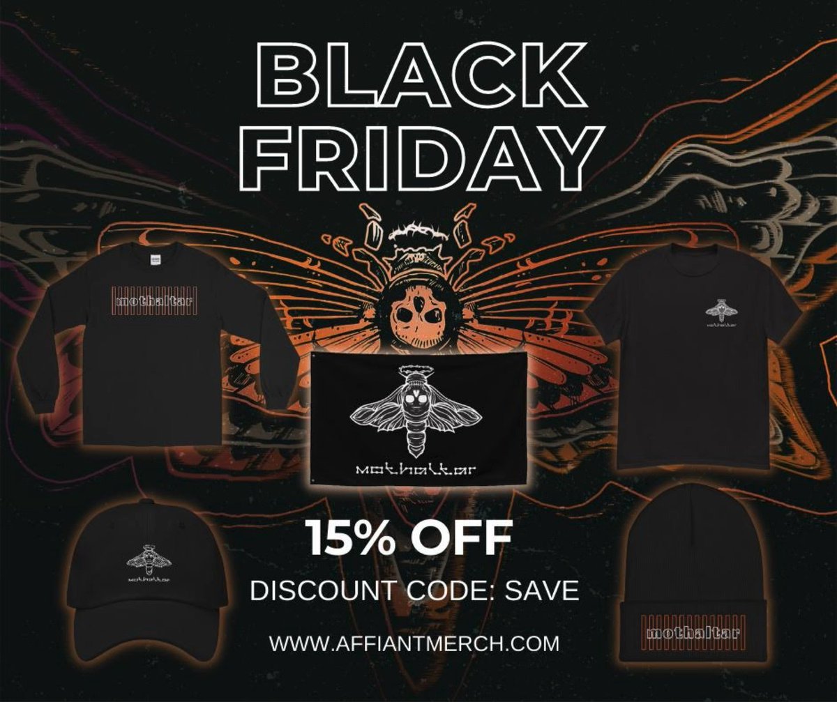 AffiantRecords's tweet photo. @mothaltar
Use discount code ๐ฆ๐๐ฉ๐ at checkout & take ๐๐% ๐จ๐๐ your entire purchase!
Purchase $100 or more & receive a free Affiant Records tee while supplies last! No discount code is needed.
https://t.co/M4SzSggQU9
Ships worldwide!
#mothaltar #blackfriday https://t.co/V2JVw1hJLD
