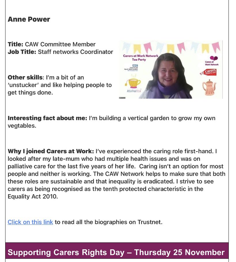 Carers Rights Day tomorrow 🎉 have you seen <a href="/CNWLNHS/">CNWL NHS FT</a> <a href="/CNWLPeople/">CNWL People</a> programme? DM me for more info. #CarersRightsDay #carersuk