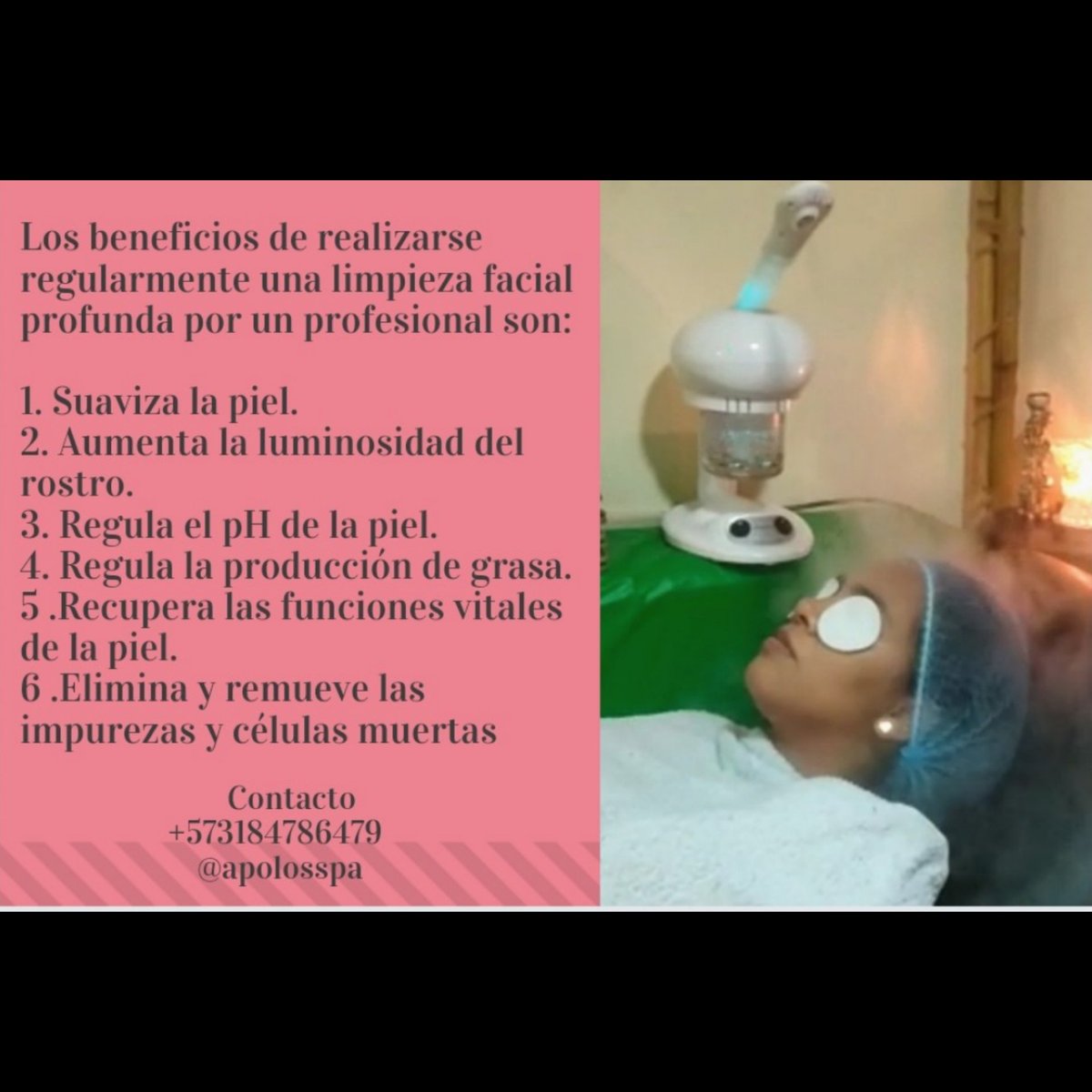 apolosspa's tweet photo. Apolo's Spa, Beneficios de la Limpieza Facial!!!
Bienestar Corporal y Facial💆💆‍♂️
#muscle #masajes #masajesreductores #masajesrelajantes #spa #apolos #apolosmen #cosmetics #limpiezafacial #limpiezafacialprofunda #exfoliante #exfoliantecorporal #depilacion #depilacioncera https://t.co/9dB0nZwBUF