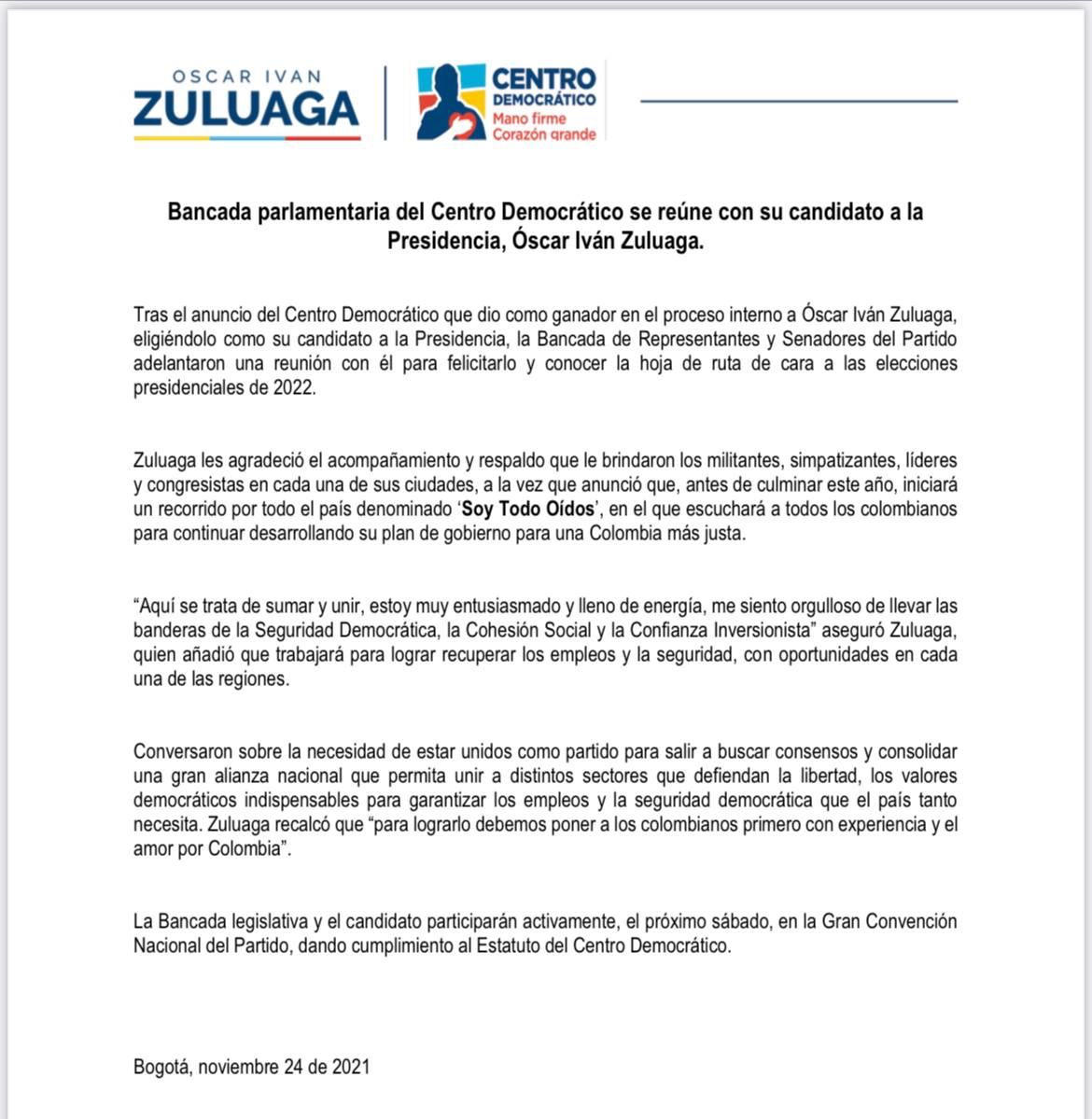 Acompañaremos a <a href="/OIZuluaga/">Óscar Iván Zuluaga</a> en su recorrido por el país llamado "Soy Todo Oídos"