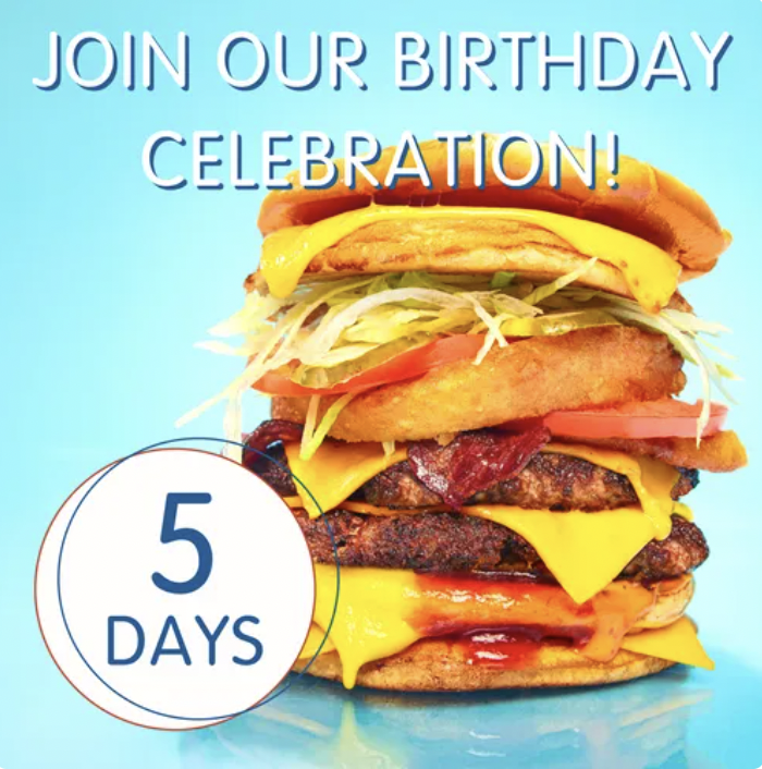 CubbyKitchen's tweet photo. 5 MORE DAYS UNTIL OUR FIRST BIRTHDAY! 🎉

Join us November 28th for a day of fun starting at 11AM. 
🎉 Buy one get one free on NEW burgers dropping
🎉 Live DJ
🎉 Photobooth
🎉 Free sliders
🎉 iPhone 13 Raffle

SEE YOU THERE 
📍 106 Queen St. East https://t.co/xZhaPfbOLA
