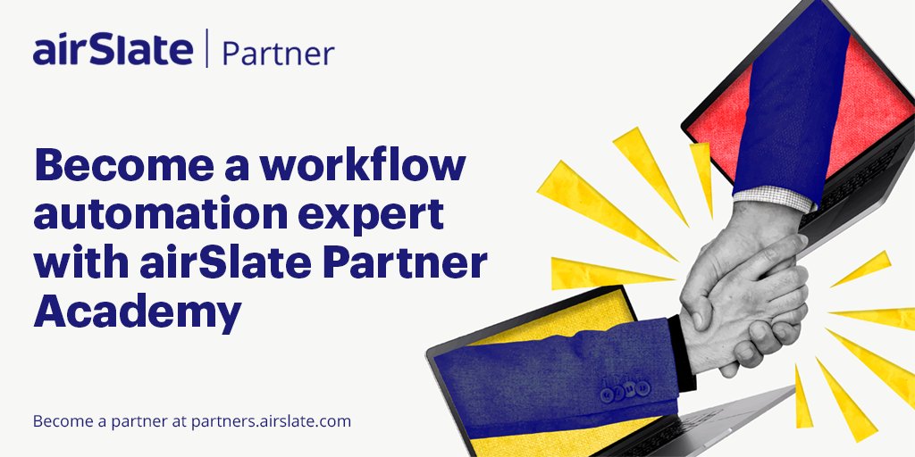 airSlatePartner's tweet photo. Joining our #airSlatePartnerCommunity gives you access to resources to drive your success. One of our best resources is #airSlatePartnerAcademy! 

Want to join? You can sign up at https://t.co/uW8B1gCQw4, or reach out to psa@airslate.com to learn more about our Partner Program. https://t.co/rWABsJQ9Ht
