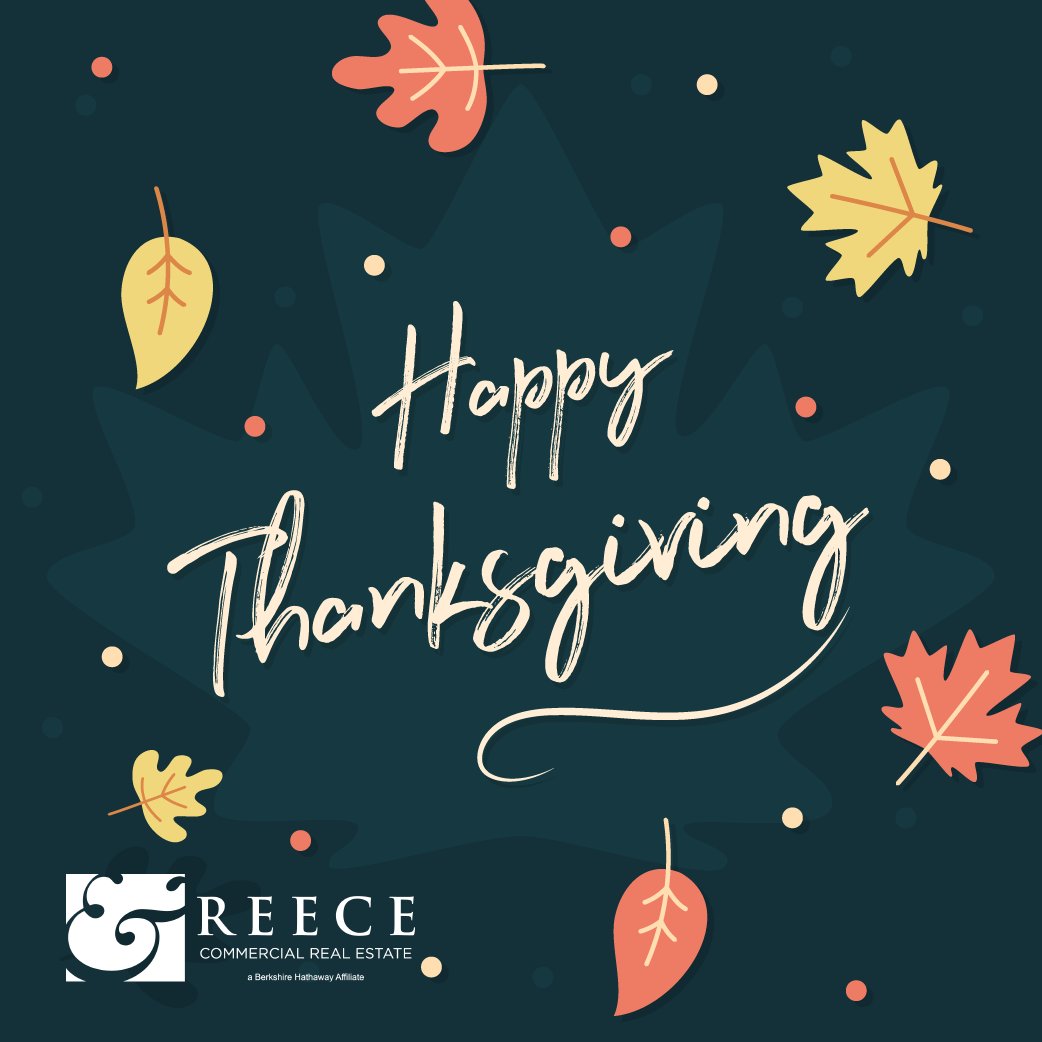 reececommercial's tweet photo. On this Thanksgiving Day, we are grateful for our agents, community and the relationships we share. From our family to yours, Happy Thanksgiving! https://t.co/rpfh1eeBQr