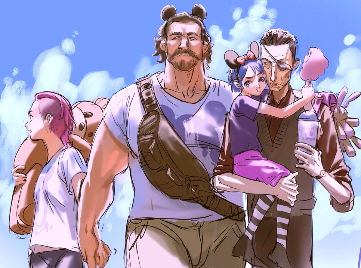 oolonglatte_'s tweet photo. modern au vander silco vi&amp;powder went to disney #Arcane https://t.co/mlweACZyQE